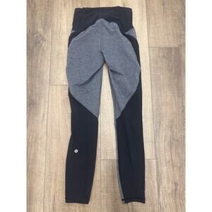 Lululemon Train Times 7/8 Pant Blocked 25” Black Heathered Black Size 4